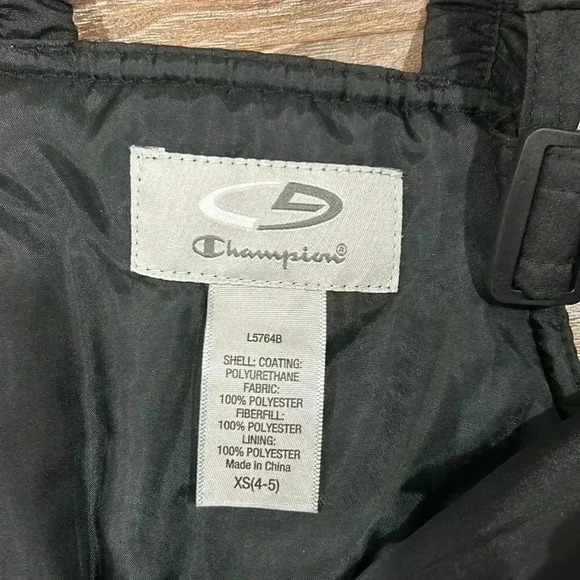Champion Black Pink Winter Snow Ski Pant Overall Bibs Suspenders Girls X-Small - Picture 7 of 10